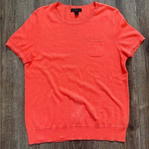 Saks Fifth Avenue Tops - Saks Fifth Avenue Orange Sweater Shitt
